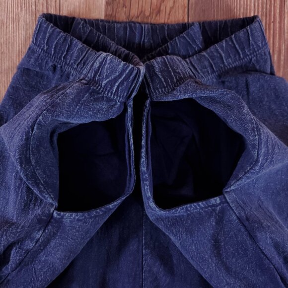 NWT Jess & Jane Womens Size 1X Mineral Washed Cotton Crop Pants Blue Made in USA - Picture 6 of 12